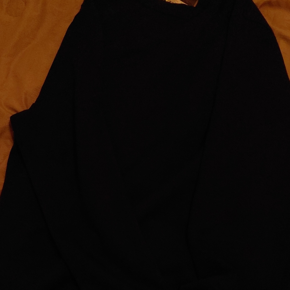 Black mens fleece crewneck